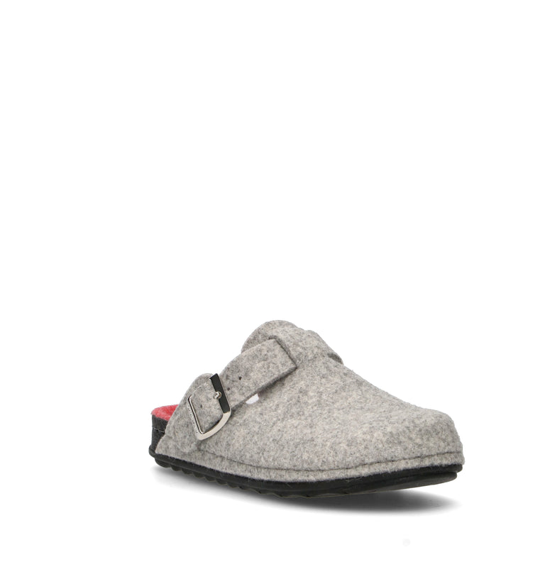GRUNLAND Pantofola donna grigia