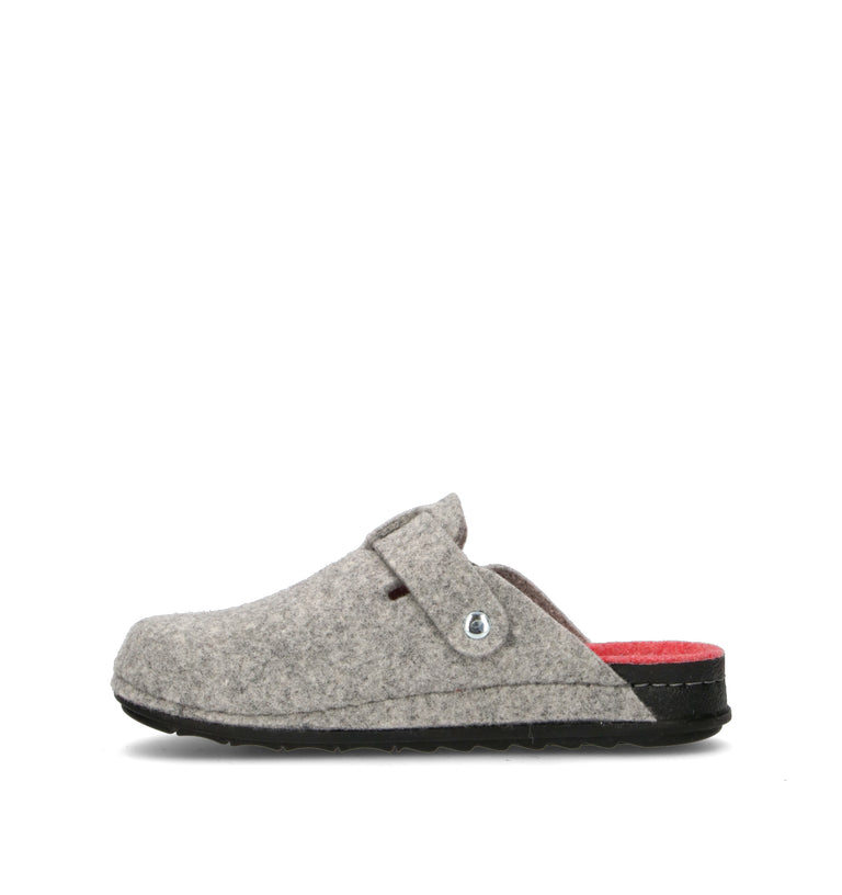 GRUNLAND Pantofola donna grigia