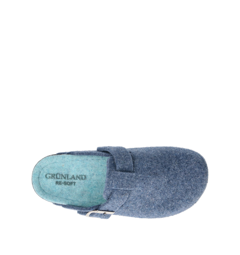 GRUNLAND Pantofola donna blu