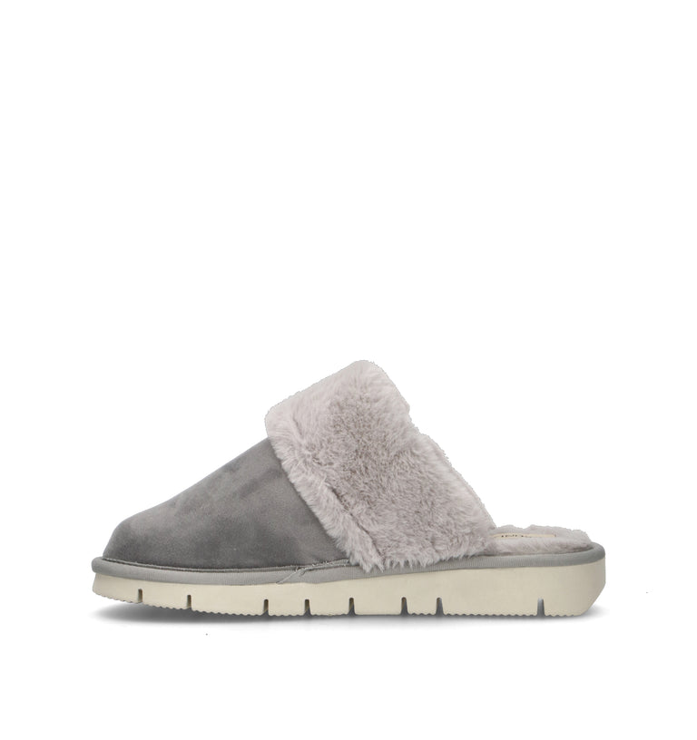 GRUNLAND Pantofola donna grigia