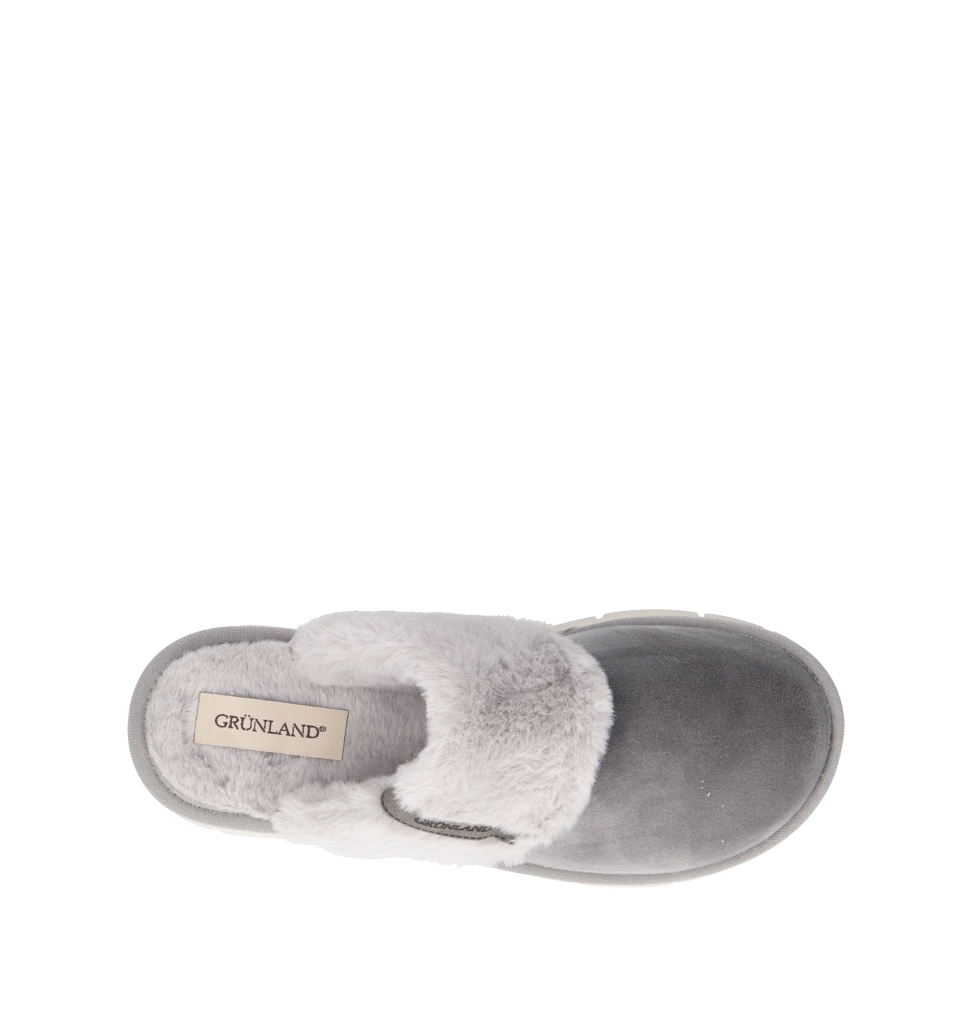 GRUNLAND Pantofola donna grigia
