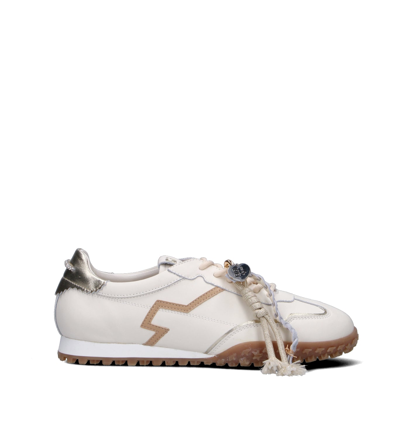 GIO+ Sneaker donna latte in pelle