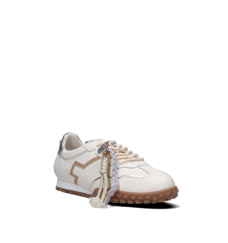 GIO+ Sneaker donna latte in pelle