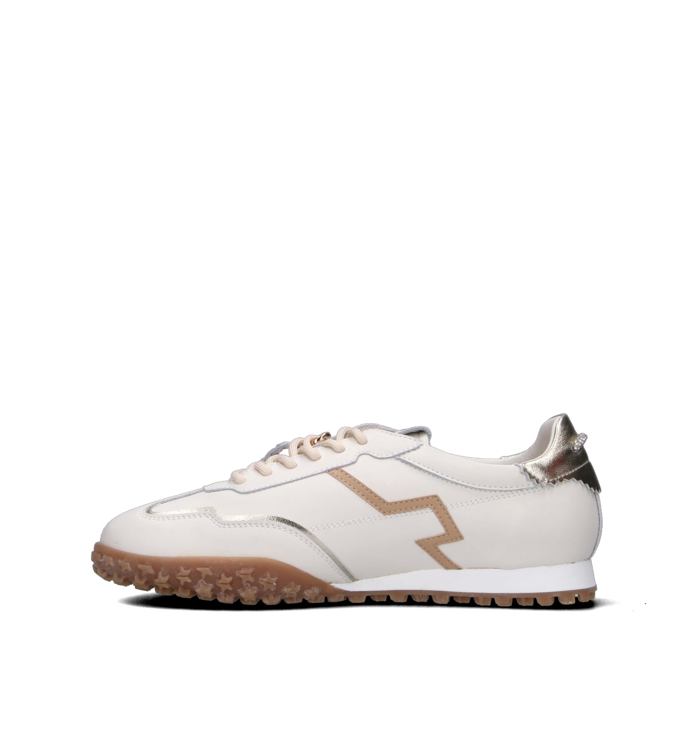 GIO+ Sneaker donna latte in pelle