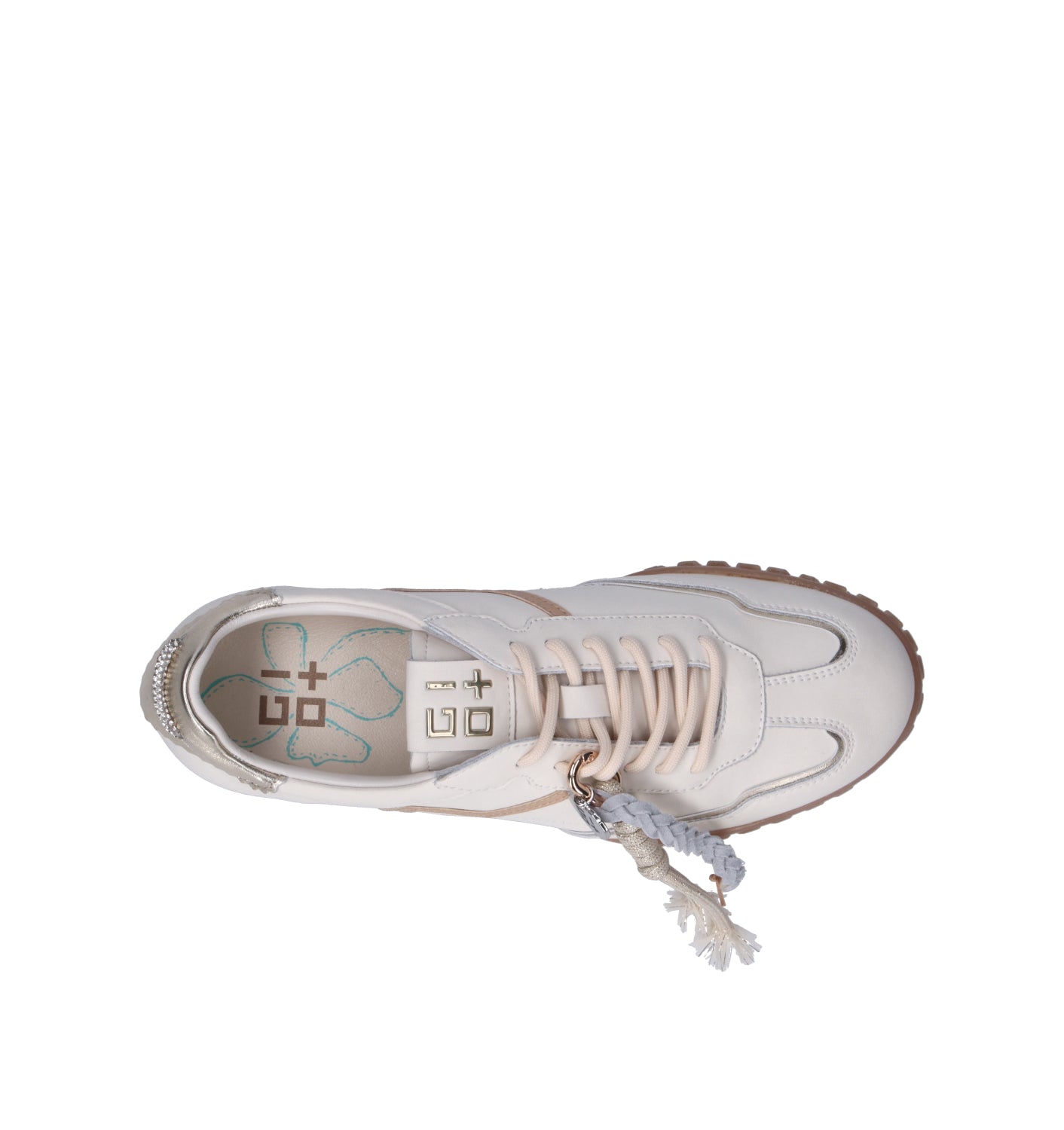 GIO+ Sneaker donna latte in pelle