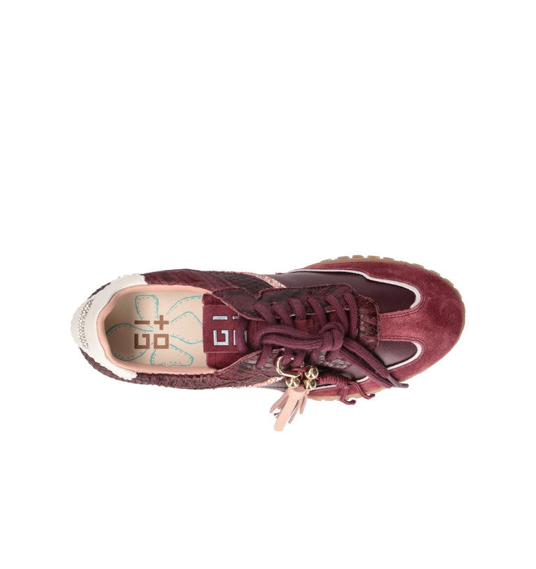 GIO+ Sneaker donna bordeaux in pelle