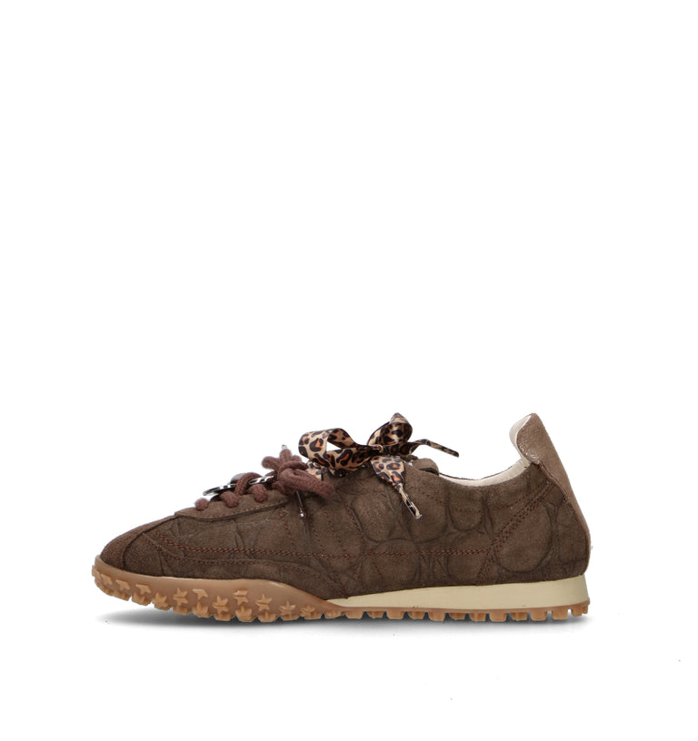 GIO+ Sneaker donna marrone in pelle