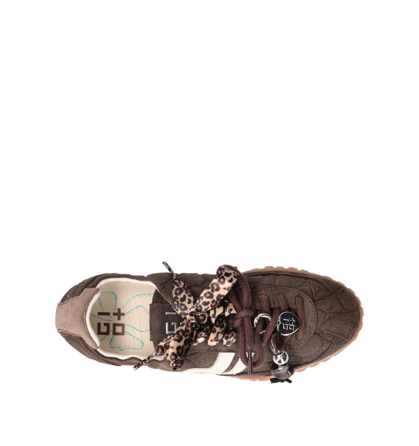 GIO+ Sneaker donna marrone in pelle