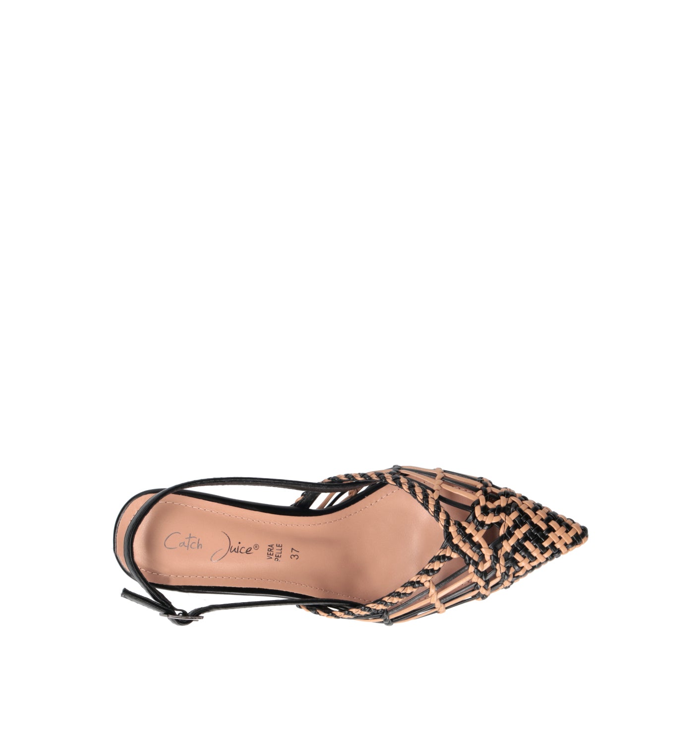 CATCH JUICE Slingback donna nera/beige