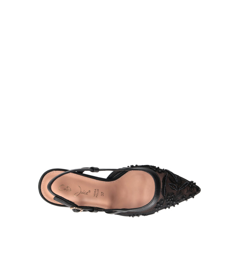 CATCH JUICE Slingback donna nera