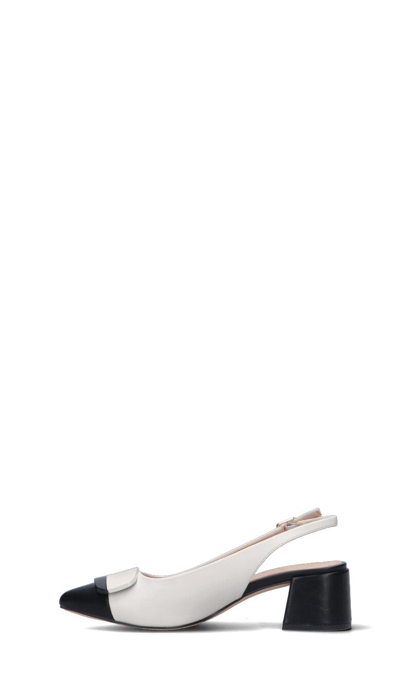 CATCH JUICE Slingback donna bianca/nera