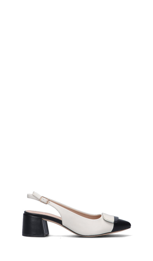 CATCH JUICE Slingback donna bianca/nera