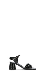 HALMANERA Sandalo donna nero in pelle