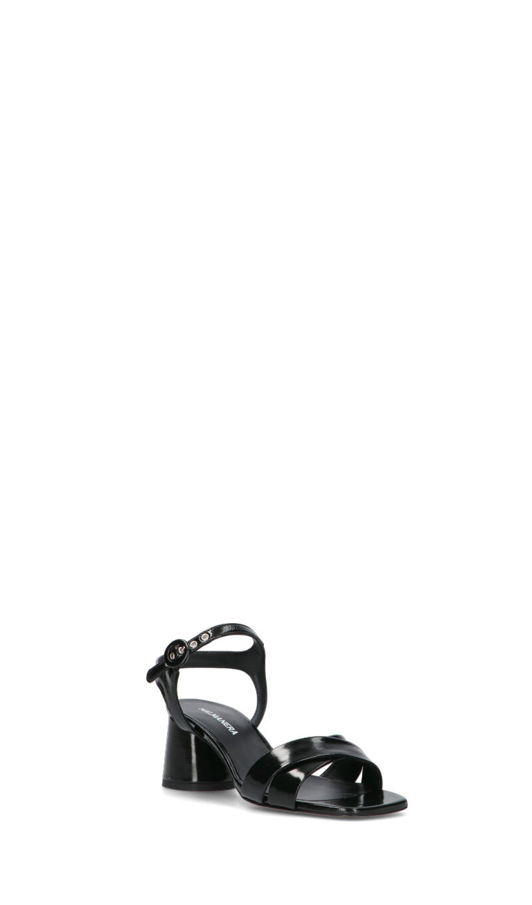 HALMANERA Sandalo donna nero in pelle