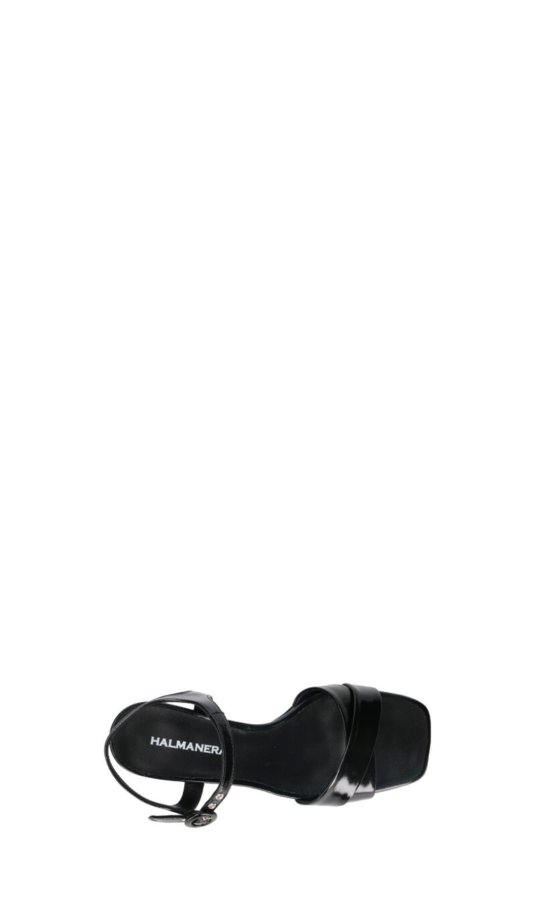 HALMANERA Sandalo donna nero in pelle