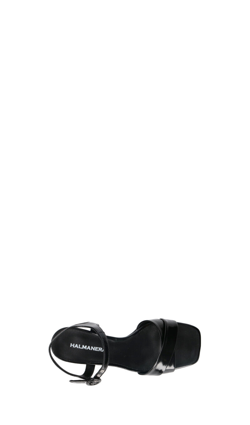 HALMANERA Sandalo donna nero in pelle