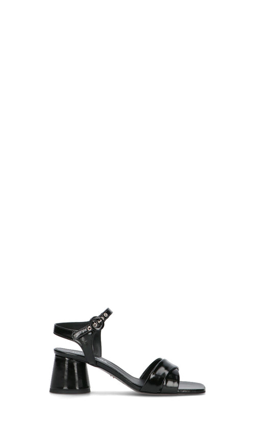 HALMANERA Sandalo donna nero in pelle