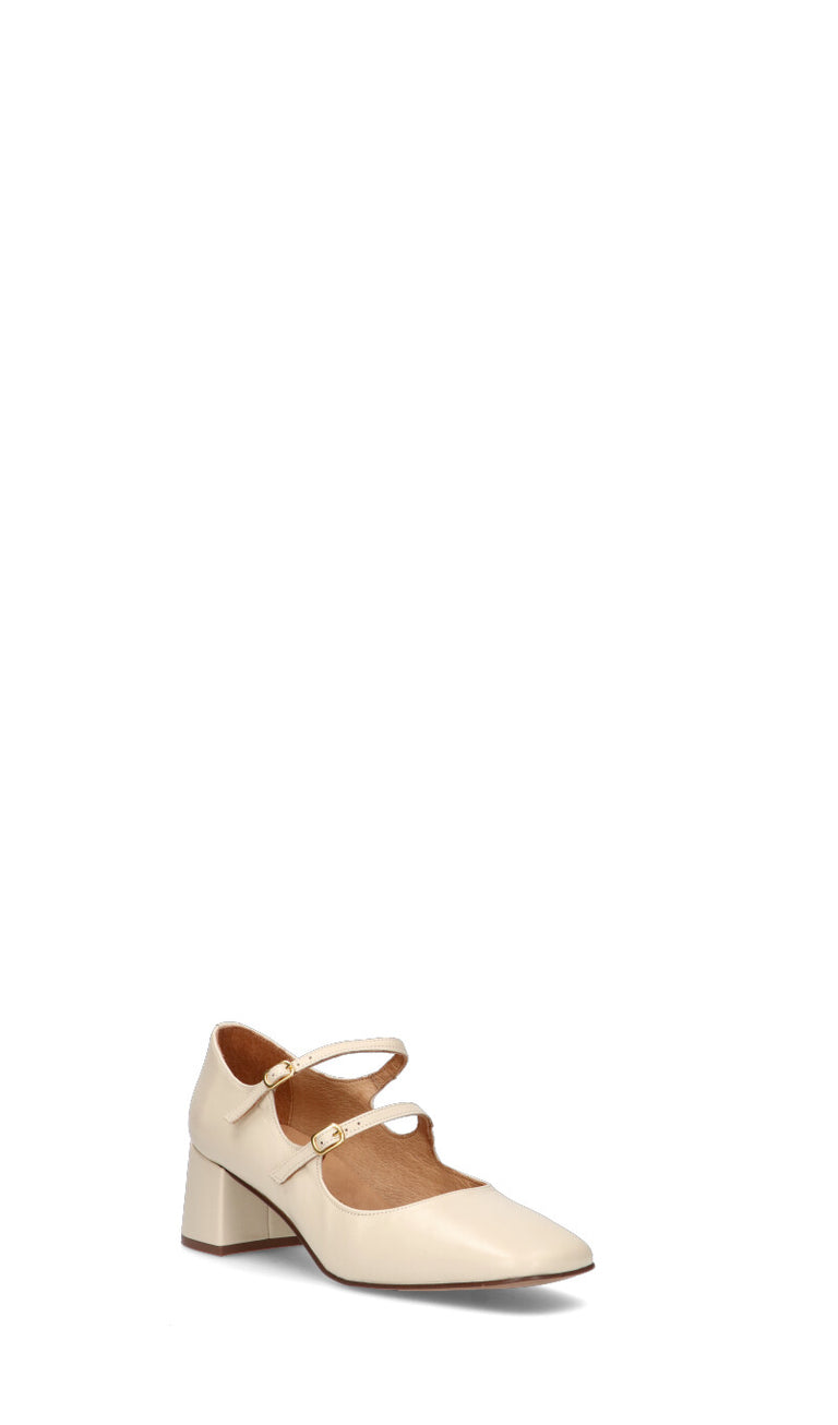 WEDO Decollete donna bianca in pelle