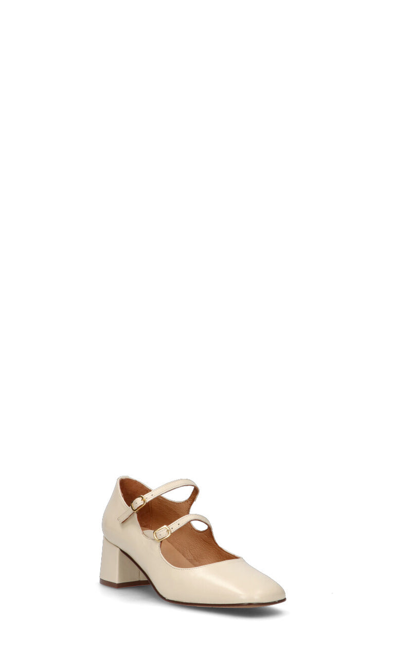 WEDO Decollete donna bianca in pelle