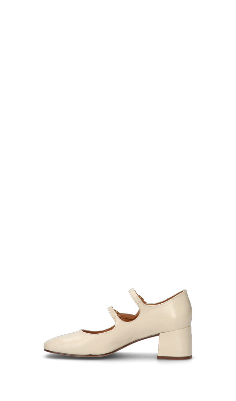 WEDO Decollete donna bianca in pelle