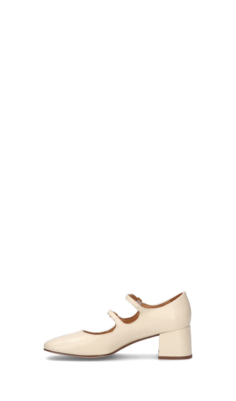WEDO Decollete donna bianca in pelle