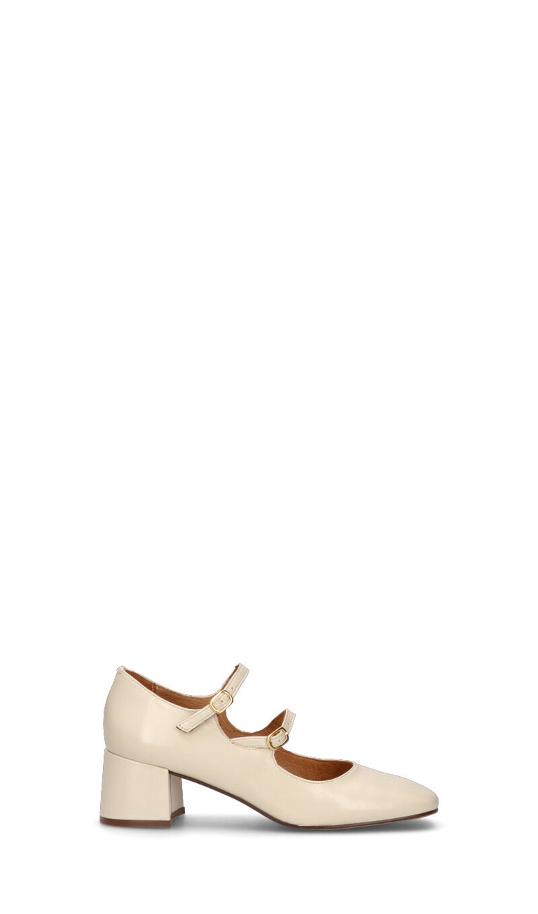 WEDO Decollete donna bianca in pelle