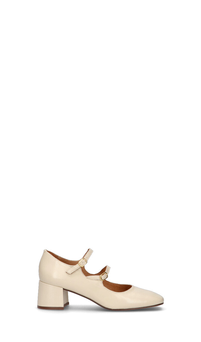 WEDO Decollete donna bianca in pelle