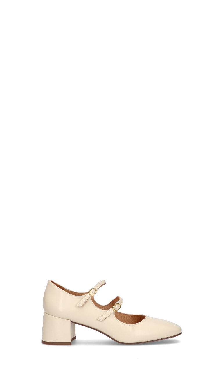 WEDO Decollete donna bianca in pelle