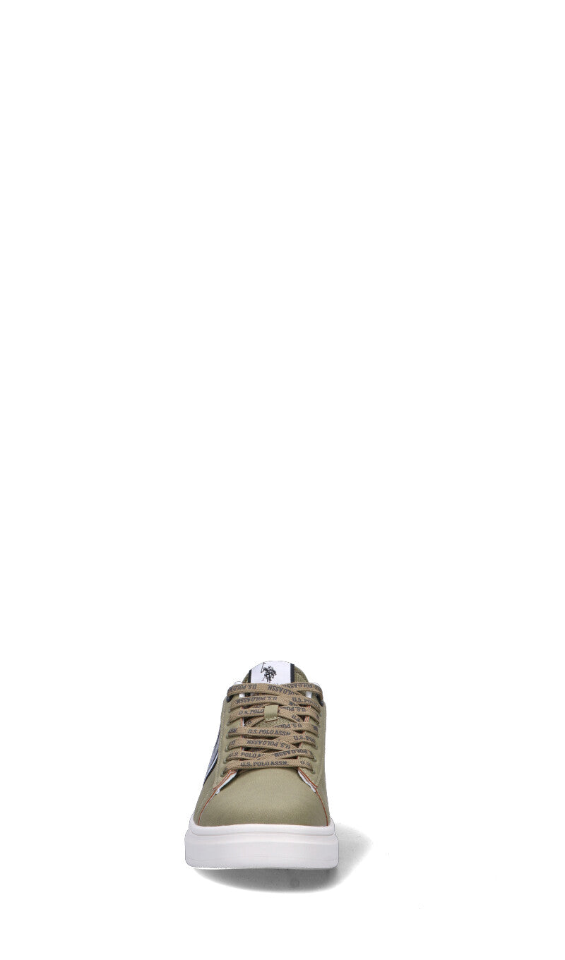 U.S. POLO ASSN. Sneaker uomo verde militare/nera in pelle