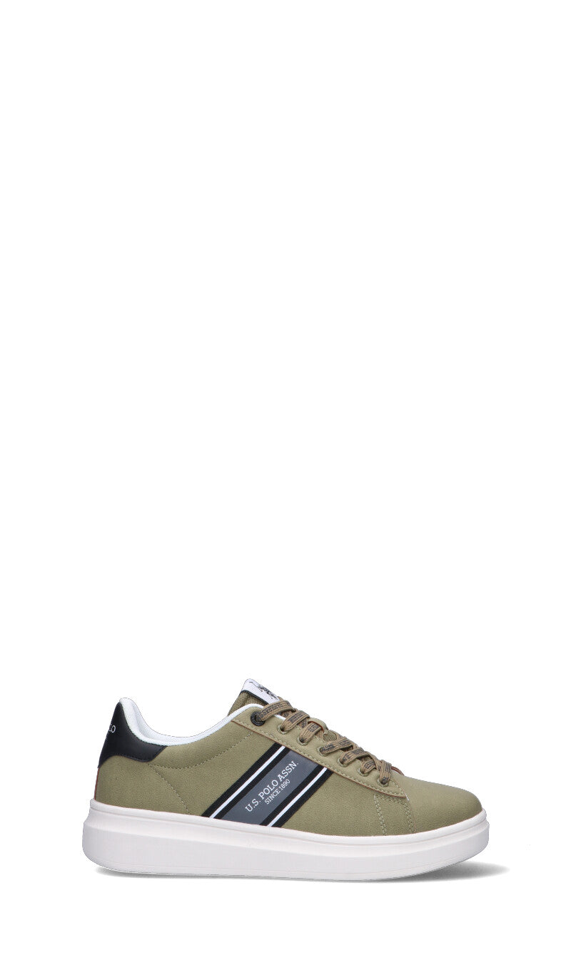 U.S. POLO ASSN. Sneaker uomo verde militare/nera in pelle