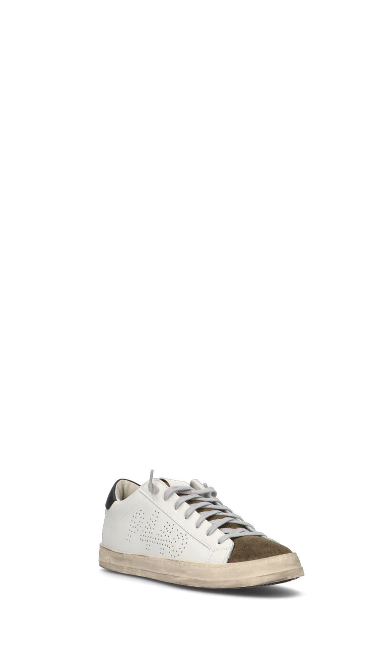 P448 Sneaker uomo bianca/grigia in pelle