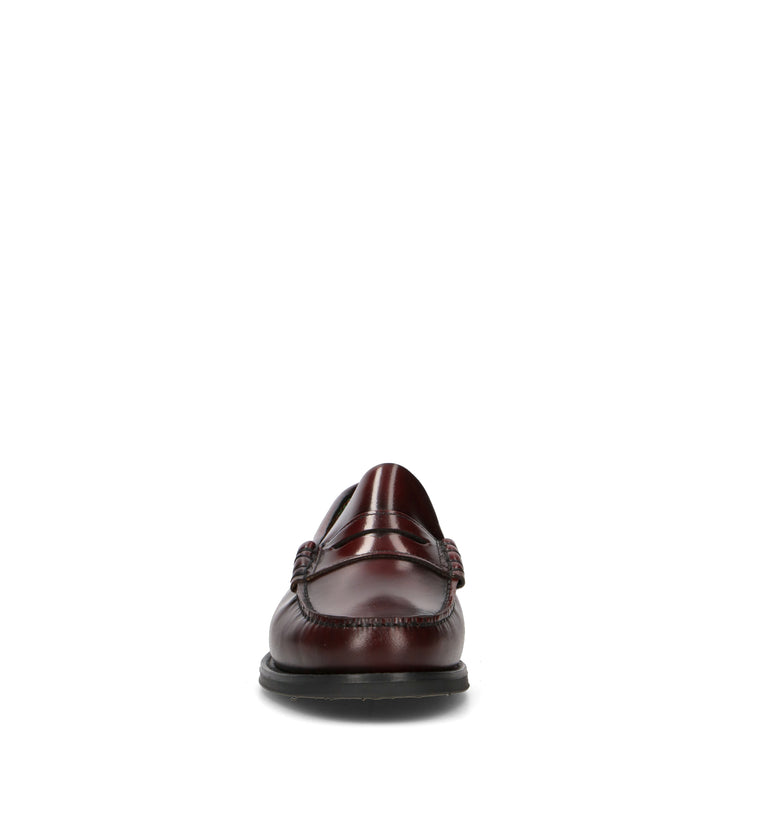 SAXONE Mocassino uomo bordeaux in pelle
