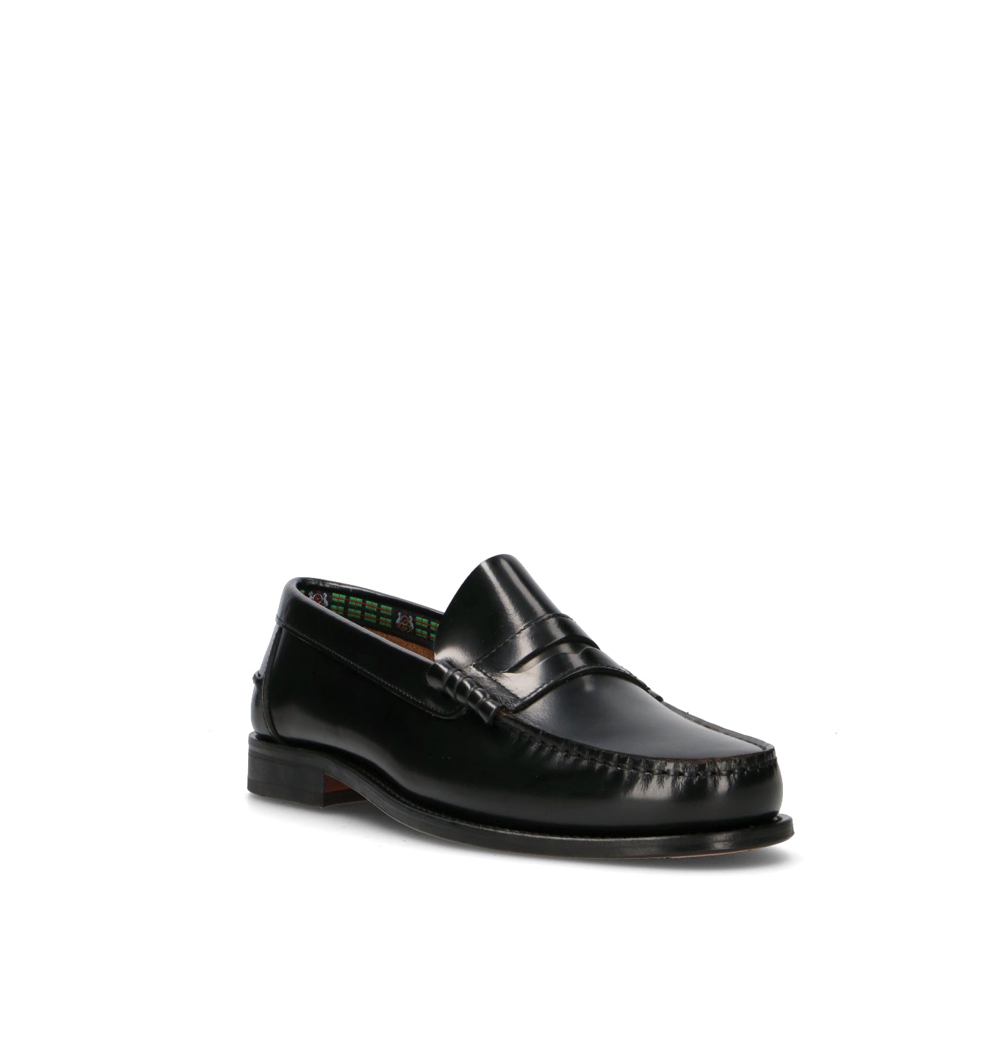 SAXONE Mocassino uomo nero in pelle