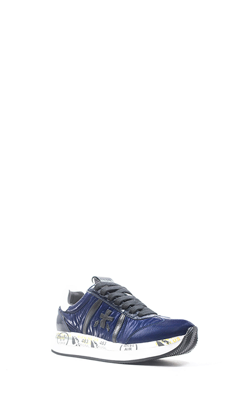 PREMIATA CONNY Sneaker trendy donna blu in pelle/tessuto