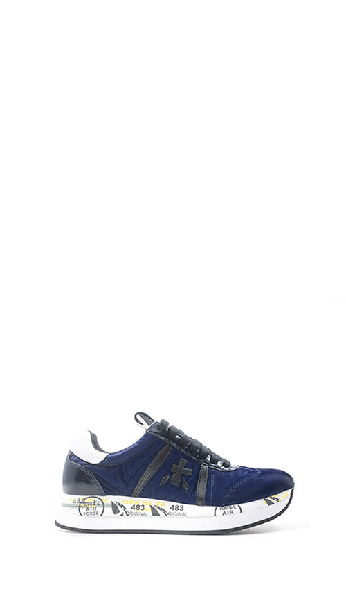 PREMIATA CONNY Sneaker trendy donna blu in pelle/tessuto