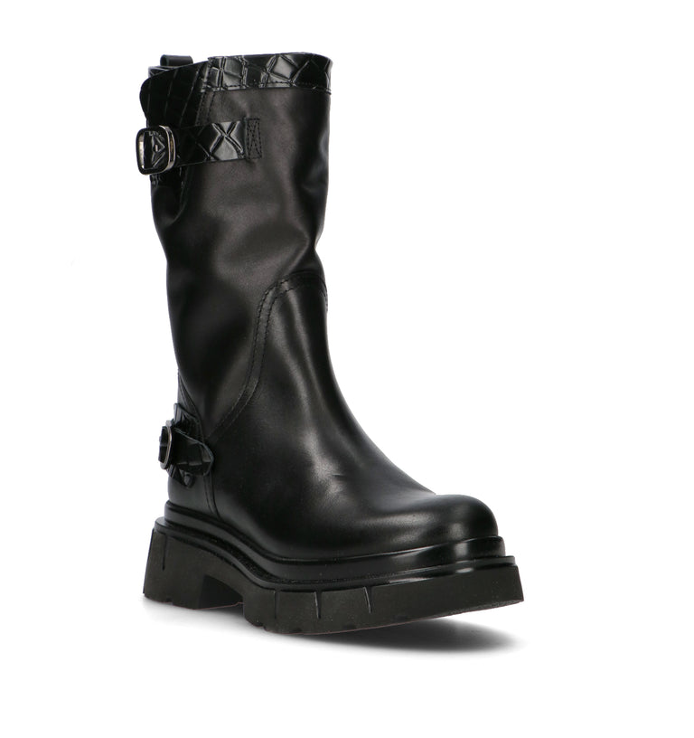 GIO+ Stivale donna nero in pelle