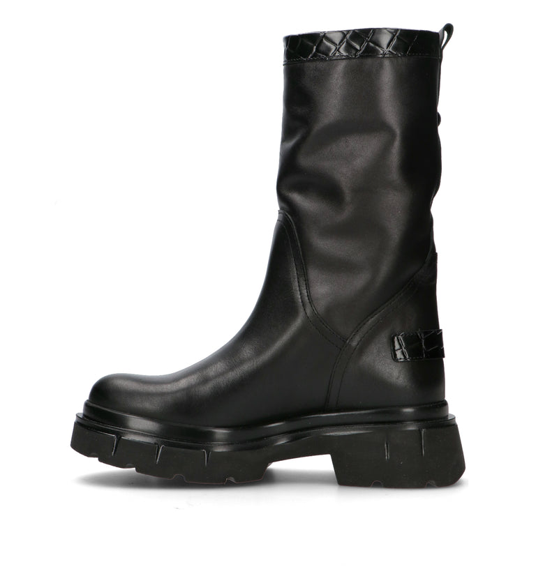 GIO+ Stivale donna nero in pelle