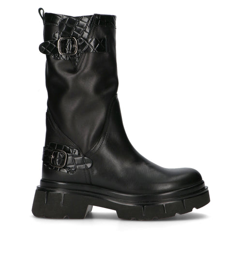 GIO+ Stivale donna nero in pelle