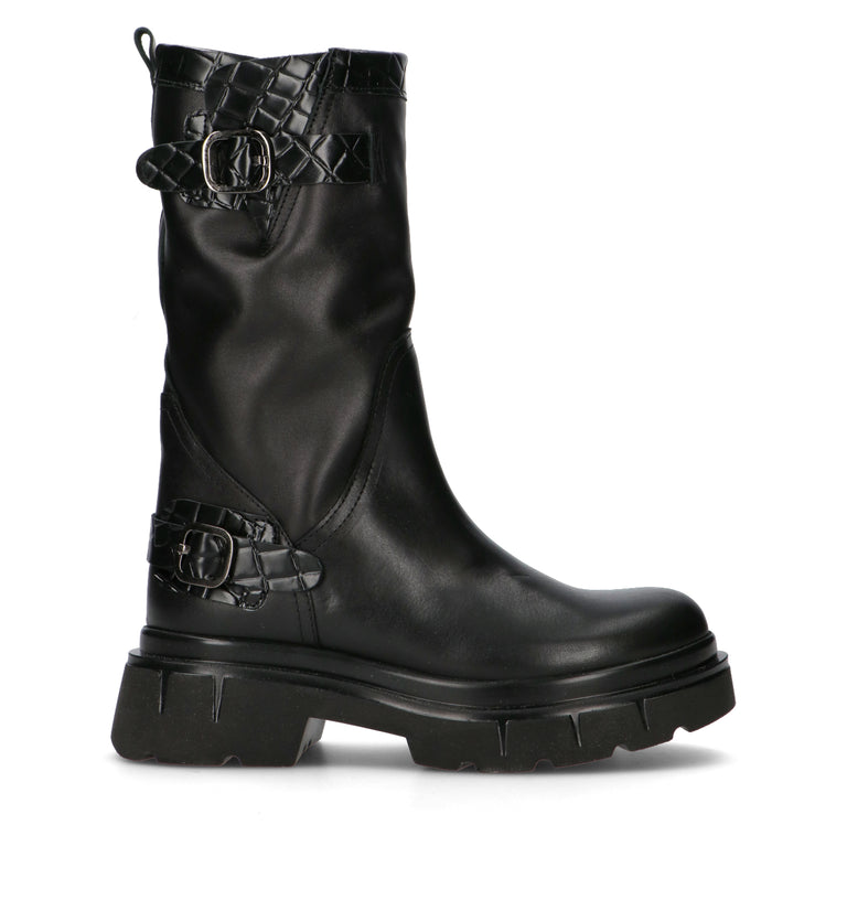 GIO+ Stivale donna nero in pelle