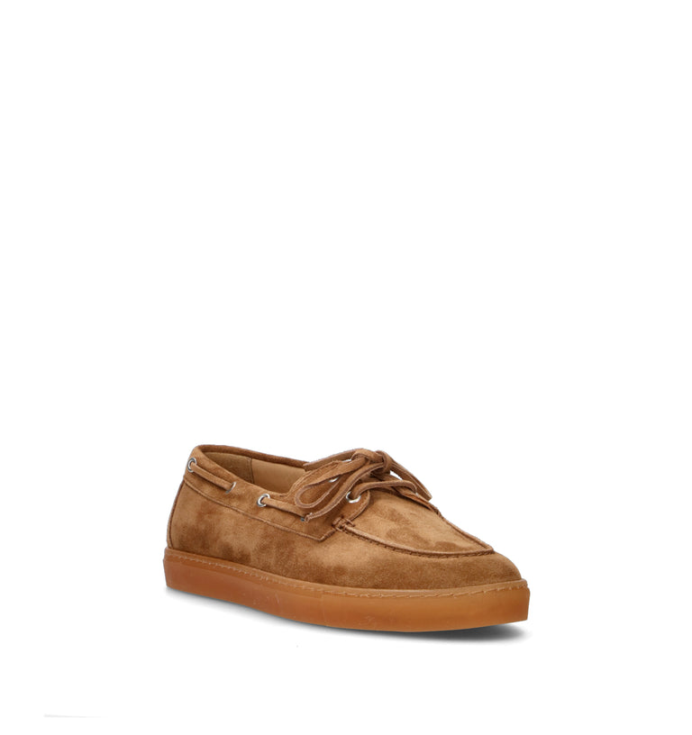 COPENHAGEN Scarpa barca uomo marrone in suede