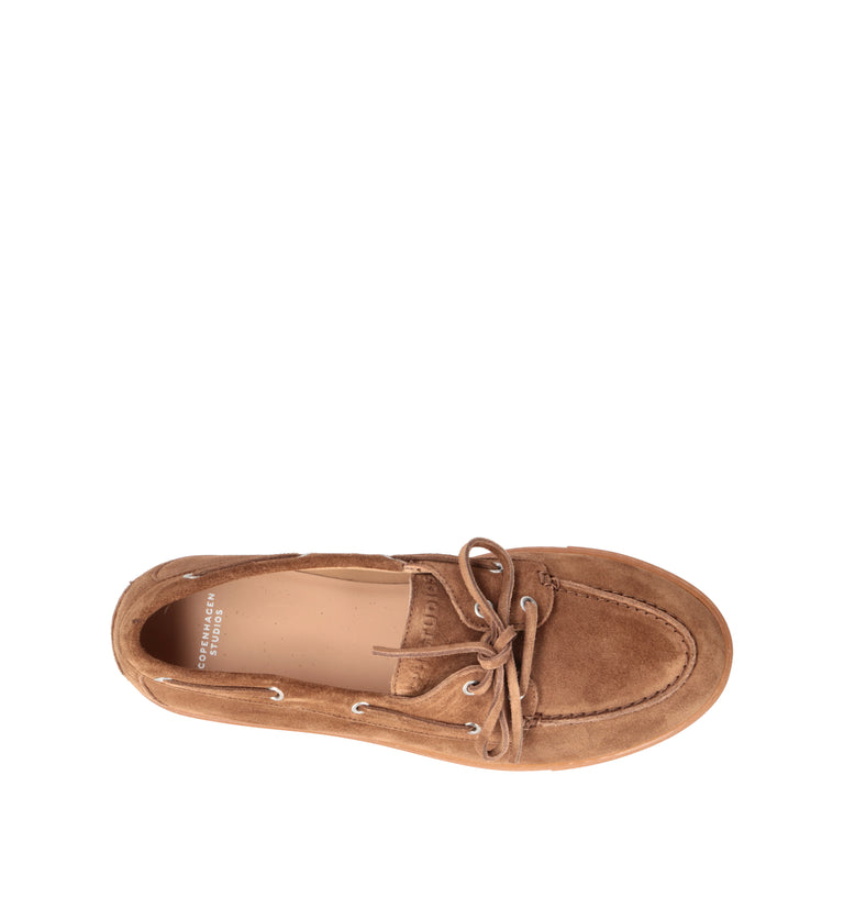 COPENHAGEN Scarpa barca uomo marrone in suede
