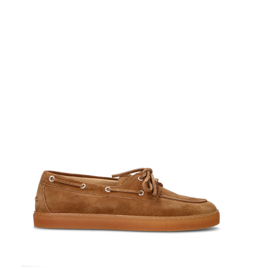 COPENHAGEN Scarpa barca uomo marrone in suede