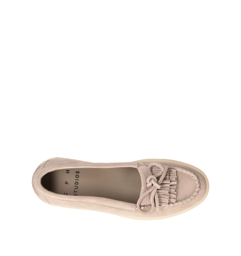 COPENHAGEN Mocassino donna sabbia in suede