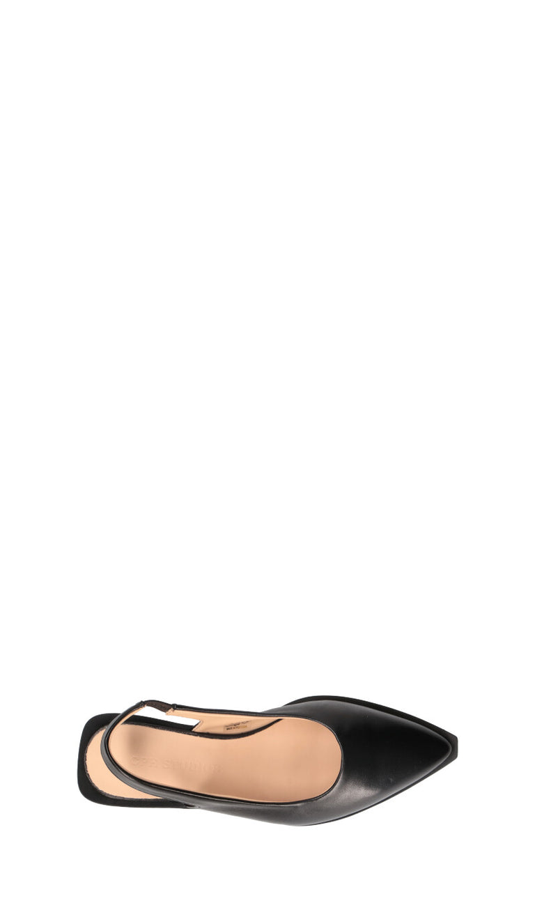 COPENHANGEN Slingback donna nera in pelle