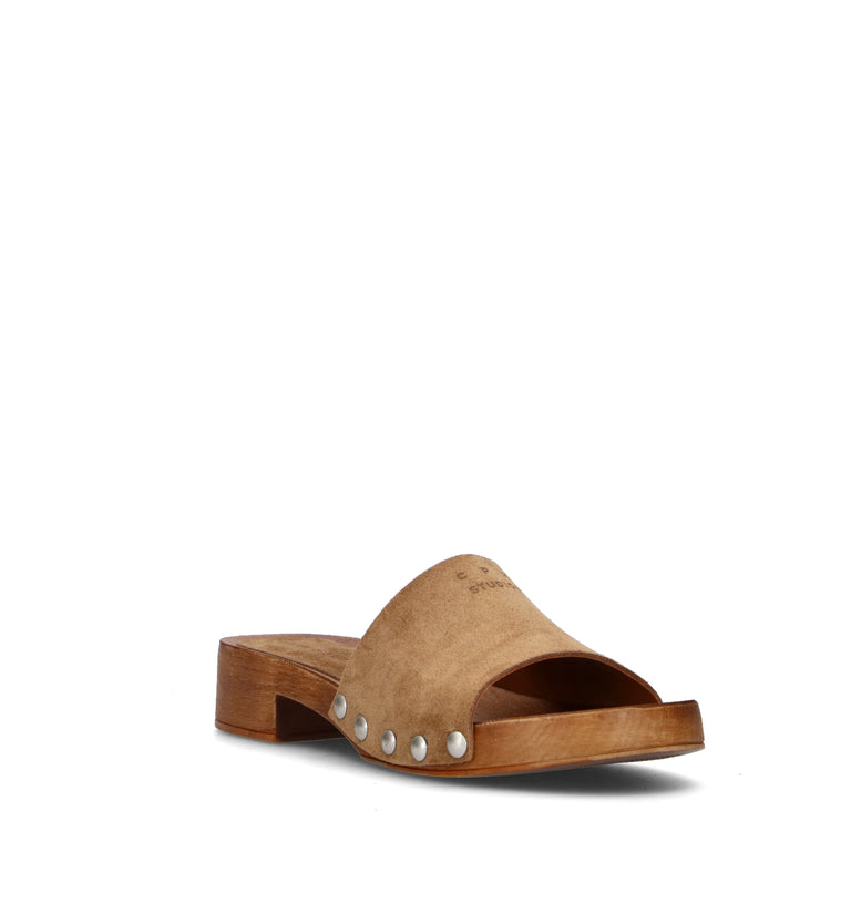 COPENHAGEN Ciabatta donna marrone in suede