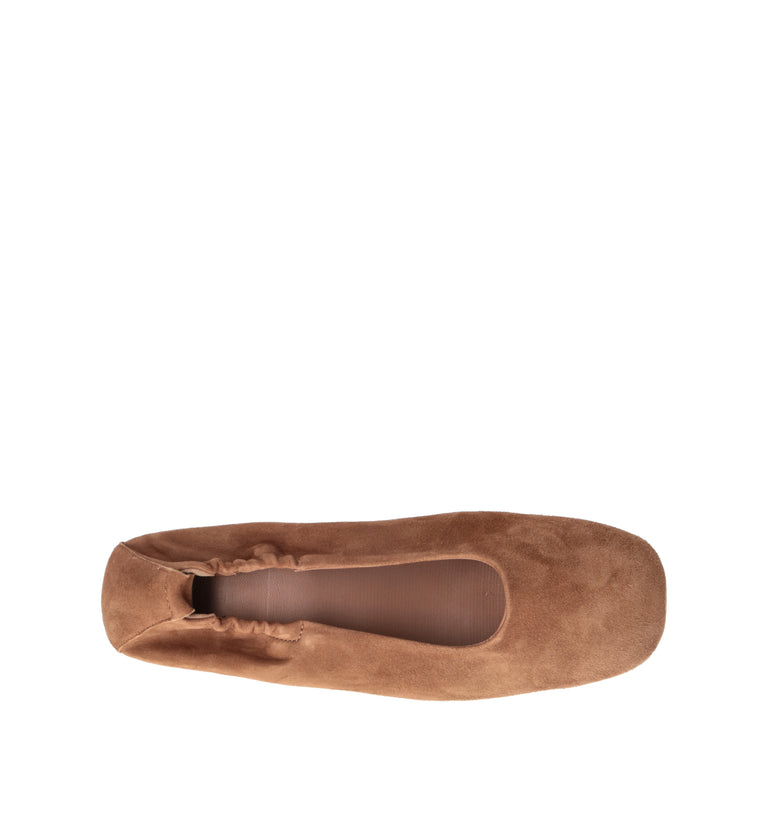 COPENHAGEN Ballerina donna marrone in suede