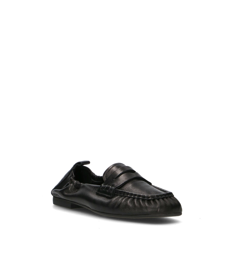 COPENHAGEN Mocassino donna nero in pelle