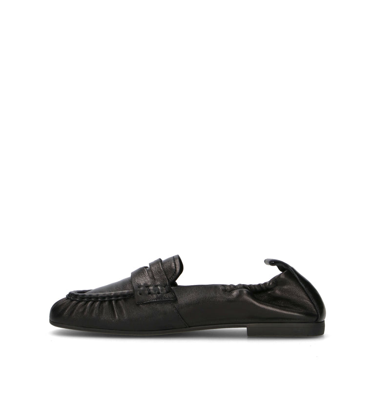 COPENHAGEN Mocassino donna nero in pelle