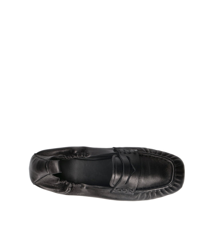 COPENHAGEN Mocassino donna nero in pelle