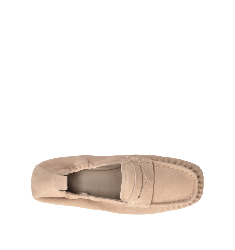 COPENHAGEN Mocassino donna sabbia in suede